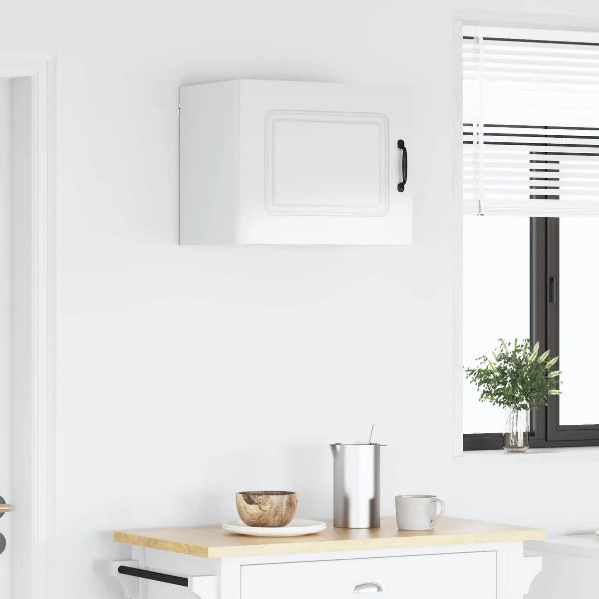 Dishwasher Panel Kitchen Cabinet Storage 50 x 31 x 40 cm High Gloss White