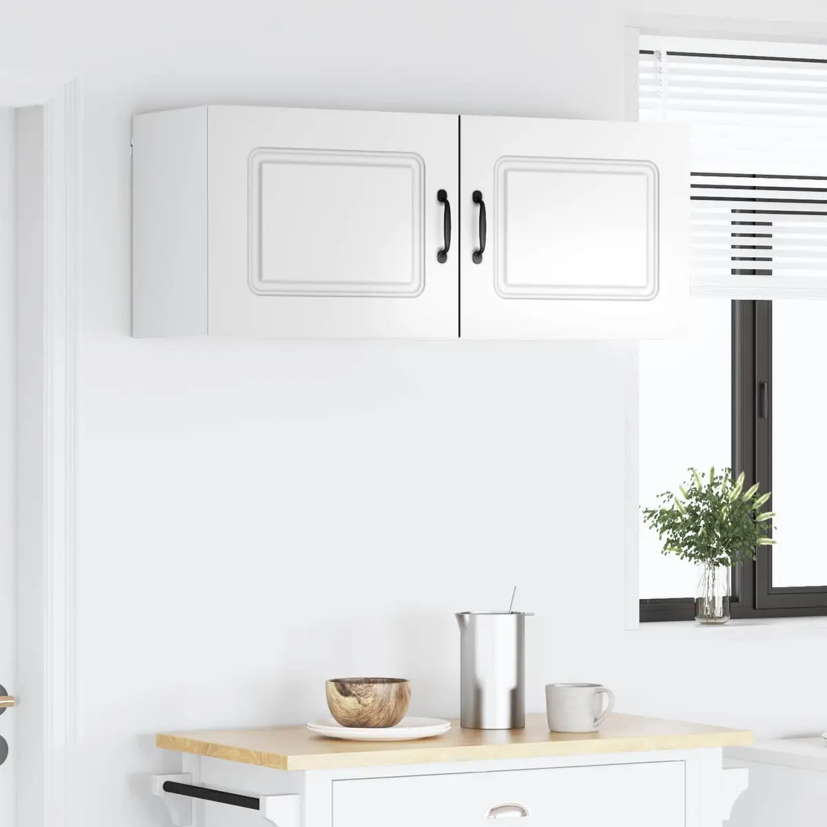 Dishwasher Panel Cabinet Storage 50 x 31 x 40 cm High Gloss White