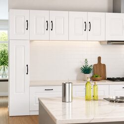 Reassuring Durability in White Kitchen Cabinet Panels for You