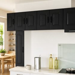 Practical Black Kitchen Cabinet with Ample Storage 60 x 31 x 40 cm
