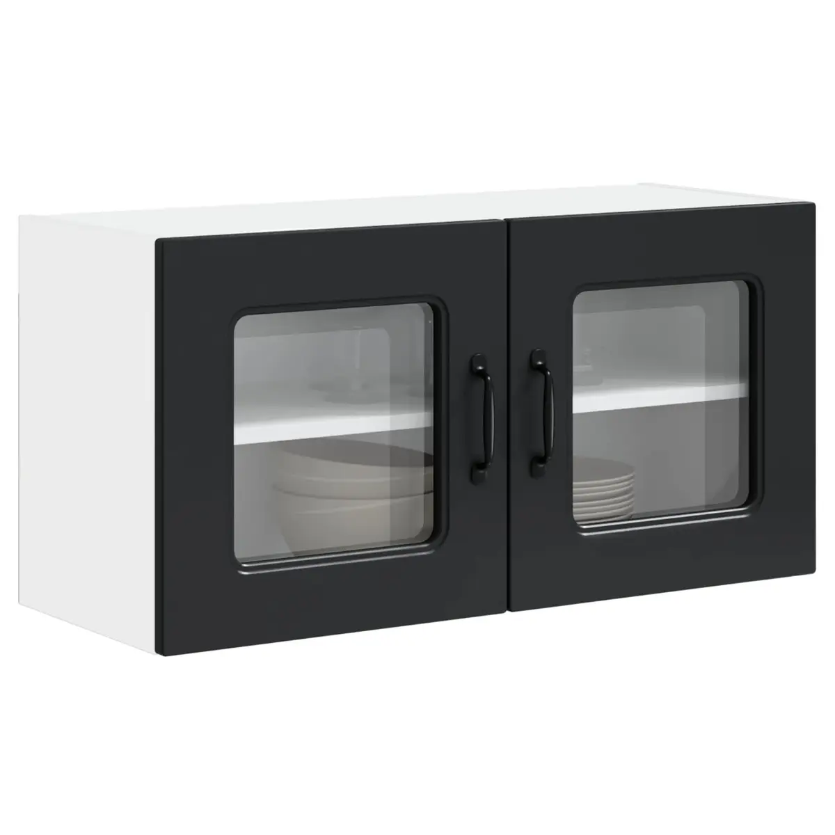 Kitchen Cabinet Dishwasher Panel Storage Organizer 80 x 31 x 40 cm Black Engineered Wood