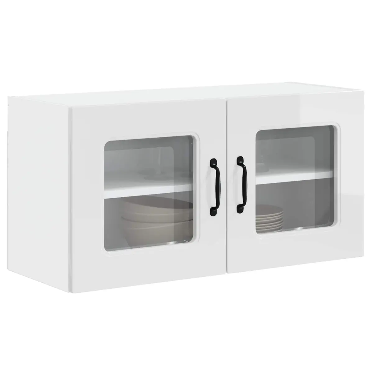 Dishwasher Panel Cabinet Storage Organiser 80x31x40cm High Gloss White