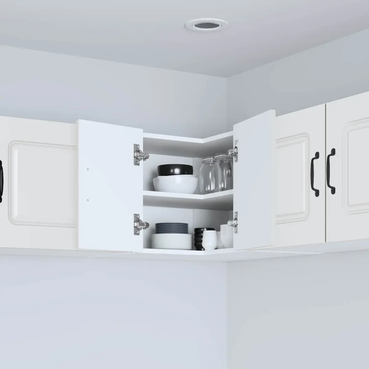 Kitchen Cabinet Storage Engineered Wood 57x57x40cm White