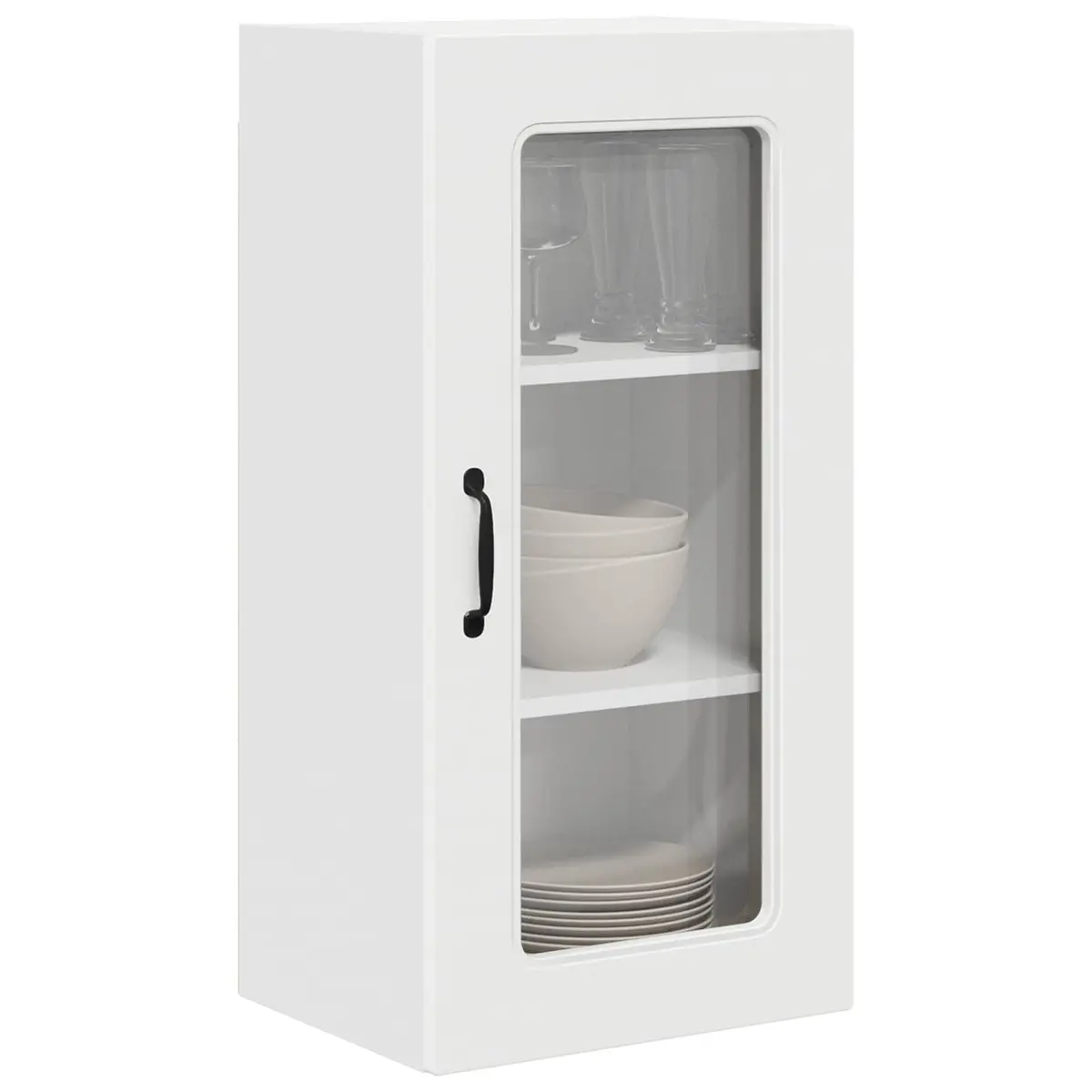 White Engineered Wood Storage Unit for Kitchens