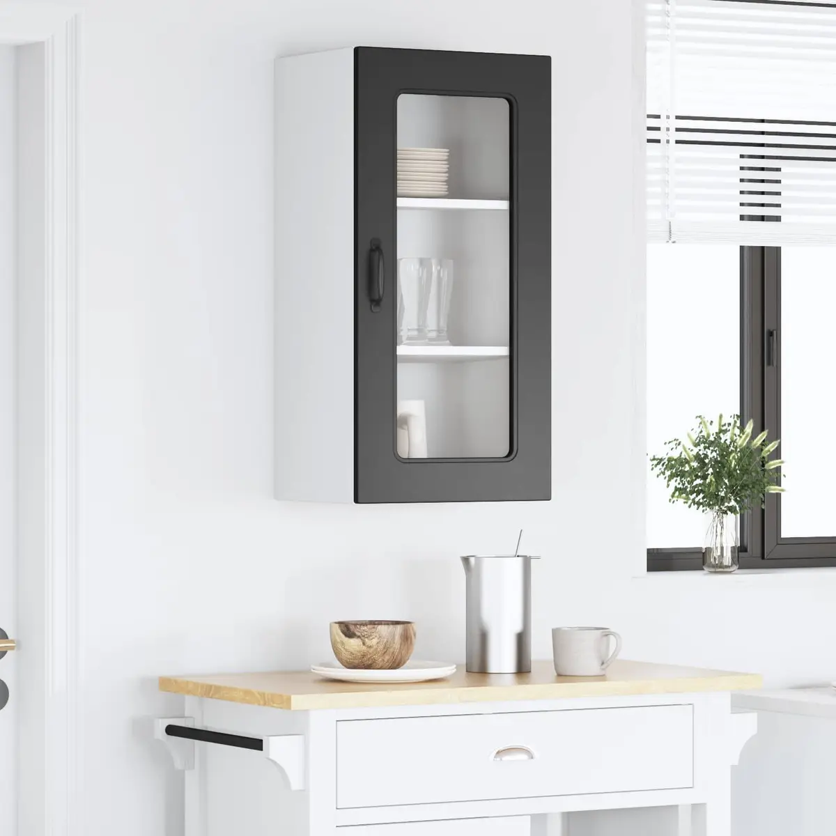 Dishwasher Panel Kitchen Cabinet Storage Cupboard Black Engineered Wood 40 x 31 x 80 cm