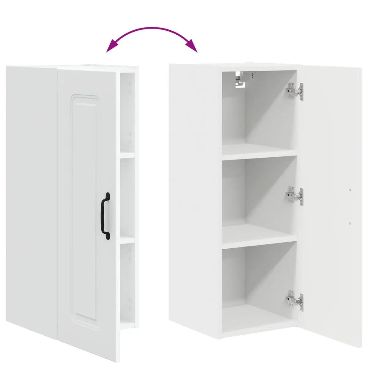 Kitchen Cabinet Storage Unit Engineered Wood 30x31x80cm White