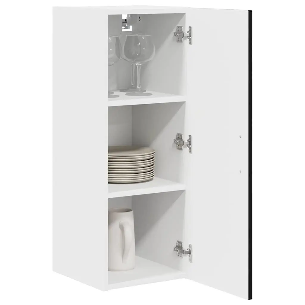 Dishwasher Panel Kitchen Cabinet Storage 30x31x80cm Black Engineered Wood