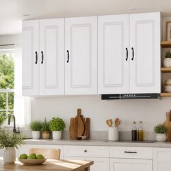 Reliable and Affordable White Engineered Wood Cabinet