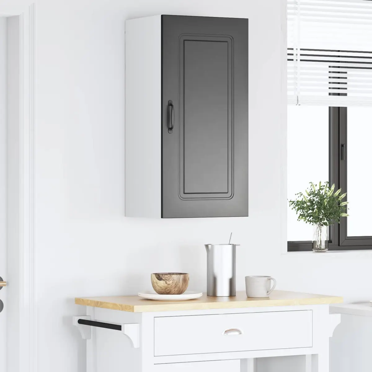 Dishwasher Panel Kitchen Cabinet Storage Furniture Black Engineered Wood 40x31x80 cm