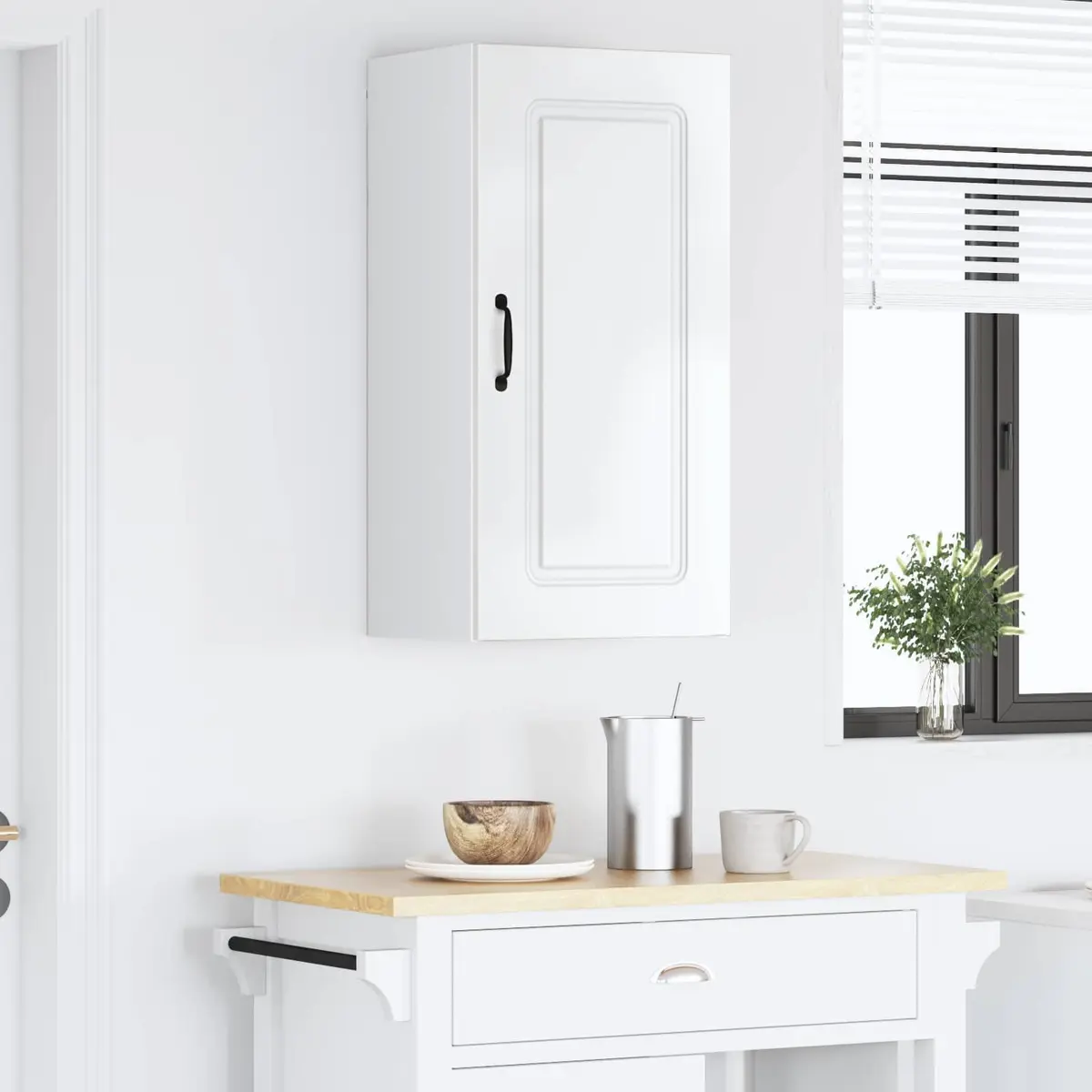 High Gloss White Kitchen Cabinet for Smart Organization