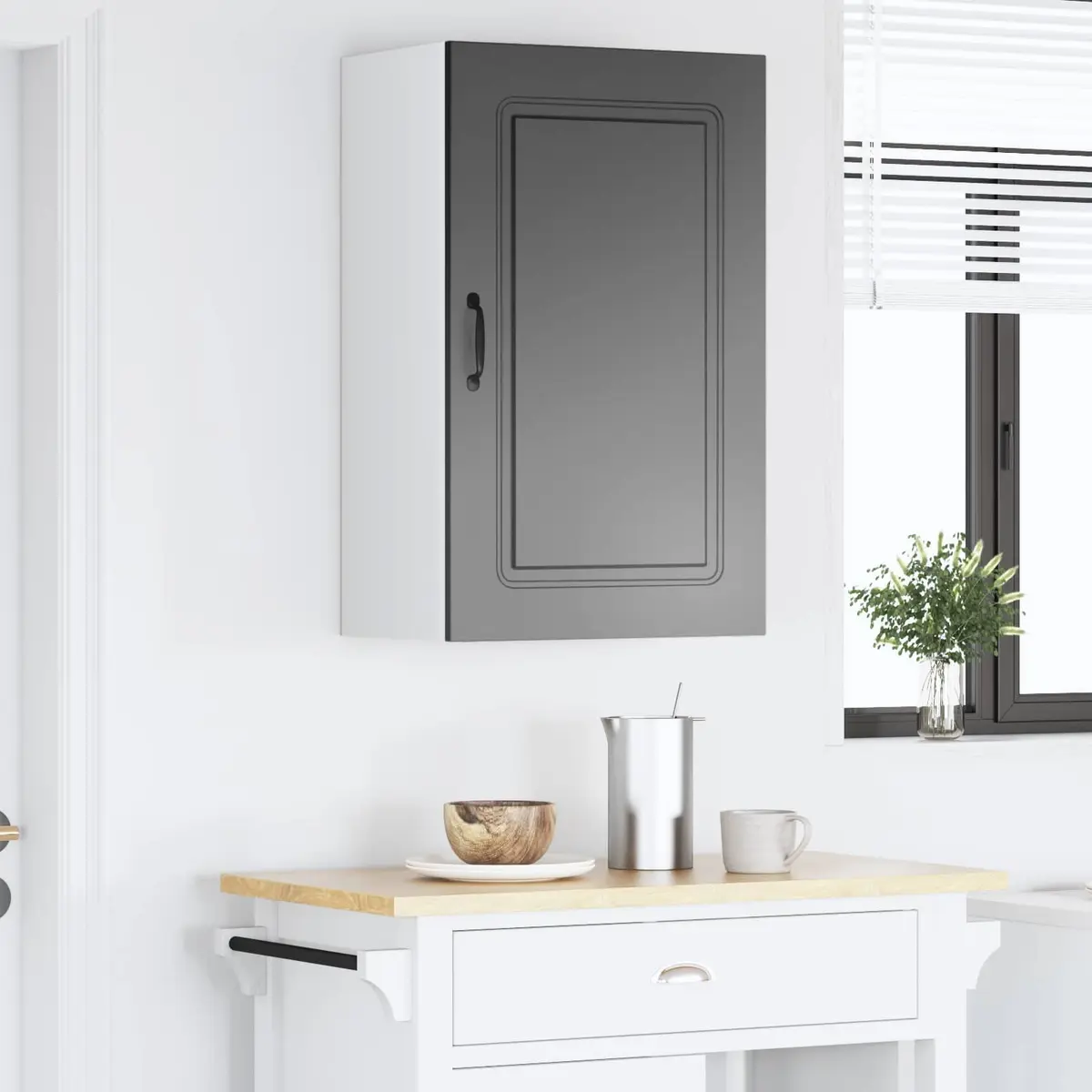 Dishwasher Panel Kitchen Cabinet Storage Unit 50x31x80cm Black Engineered Wood