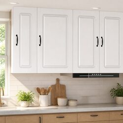 Durable High Gloss White Kitchen Cabinet for Practical Storage 50x31x80cm
