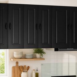 Black Engineered Wood Kitchen Cabinet Dishwasher Panel Storage 60x31x80cm