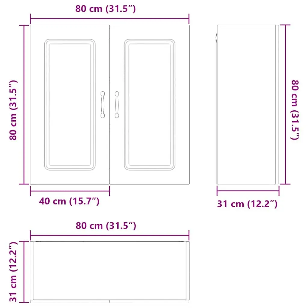 Dishwasher Panel Kitchen Cabinet Black 80x31x80cm Engineered Wood Storage Unit