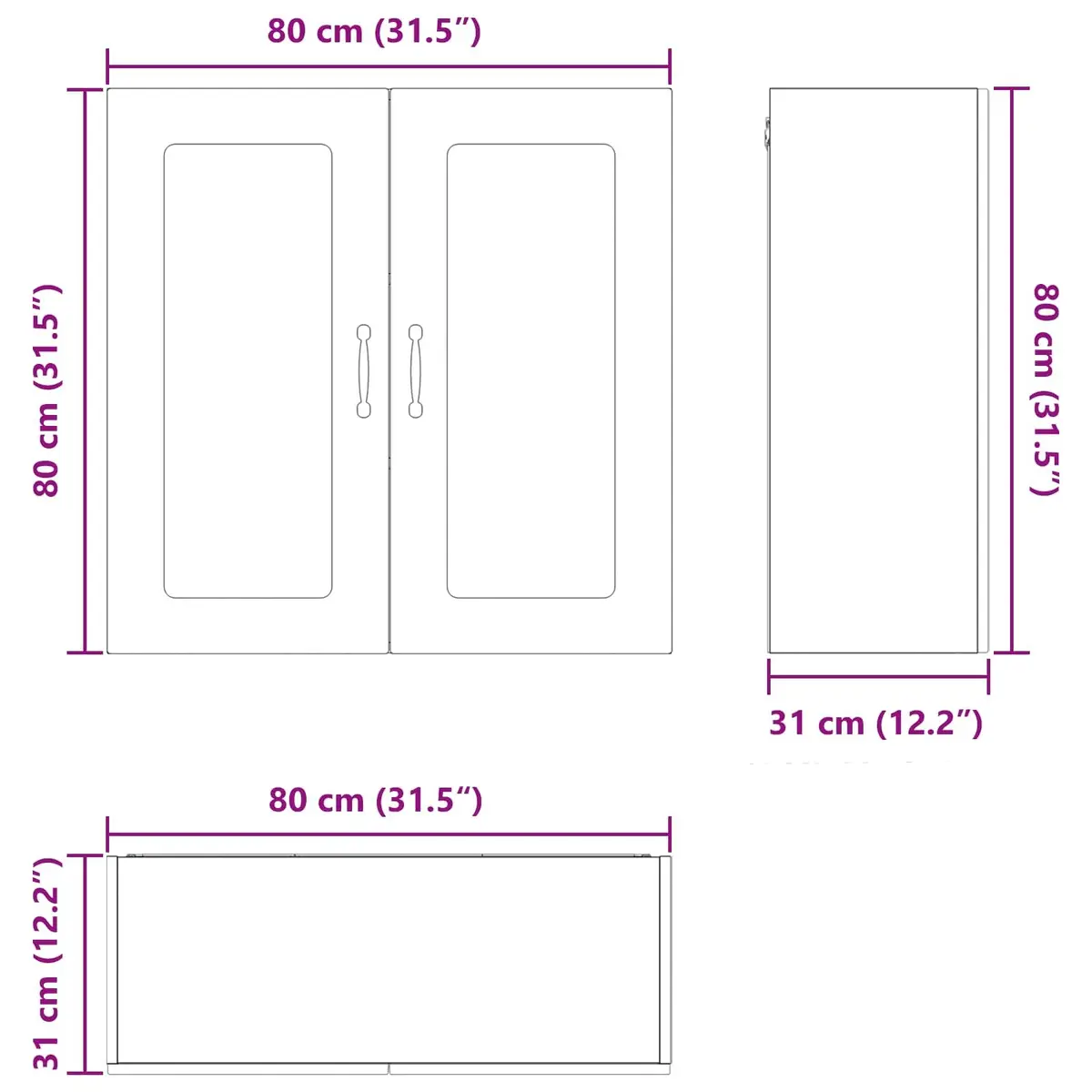 Dishwasher Panel White 80 x 31 x 80 cm Kitchen Cabinet Door Front Replacement