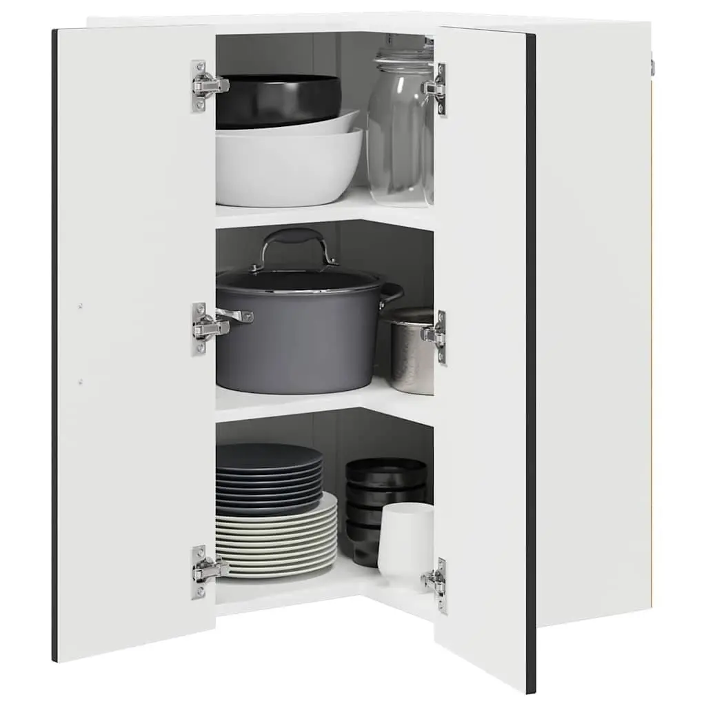 Dishwasher Panel Kitchen Cabinet Black Engineered Wood Storage Cupboard