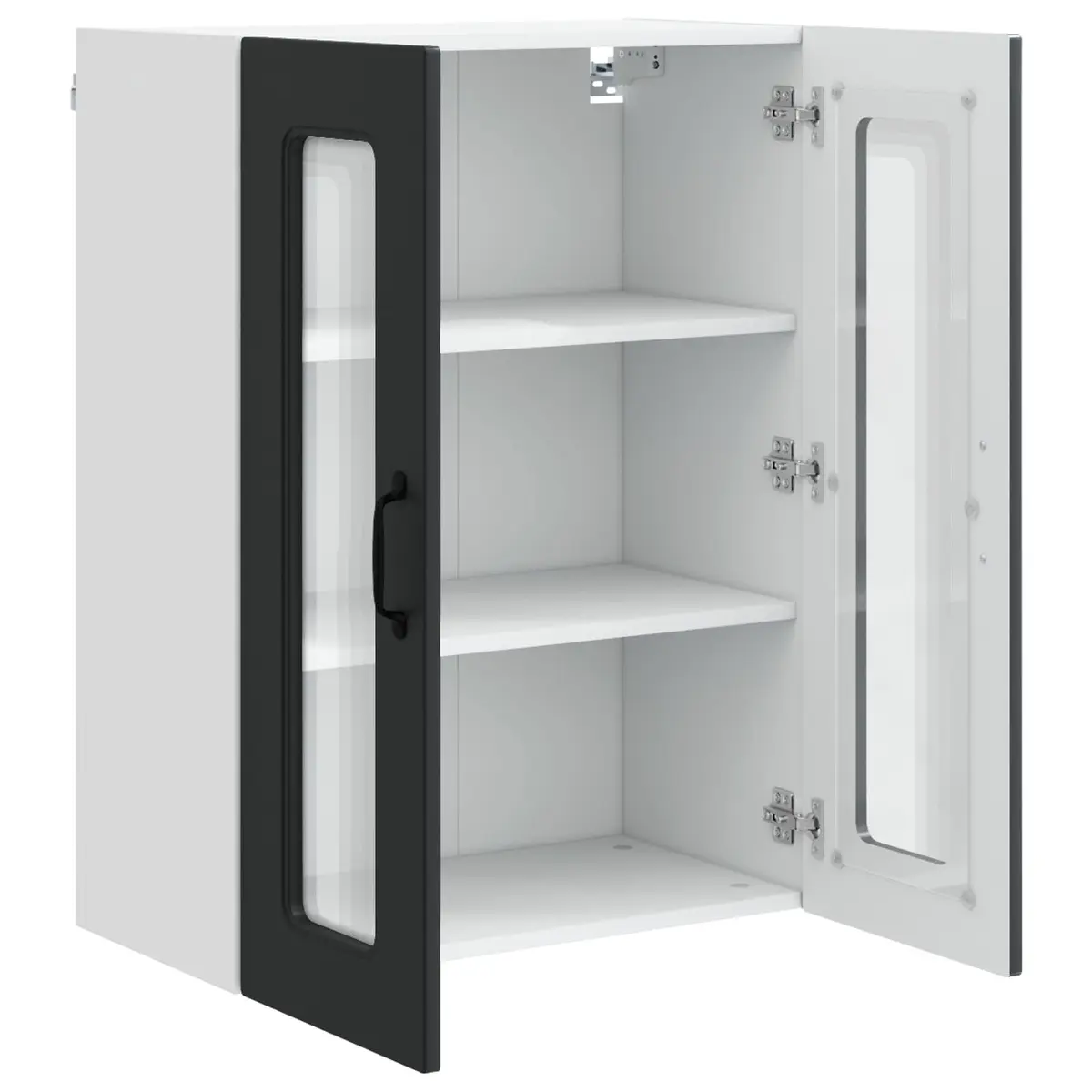 Kitchen Cabinet Storage Engineered Wood Black 60x31x80cm