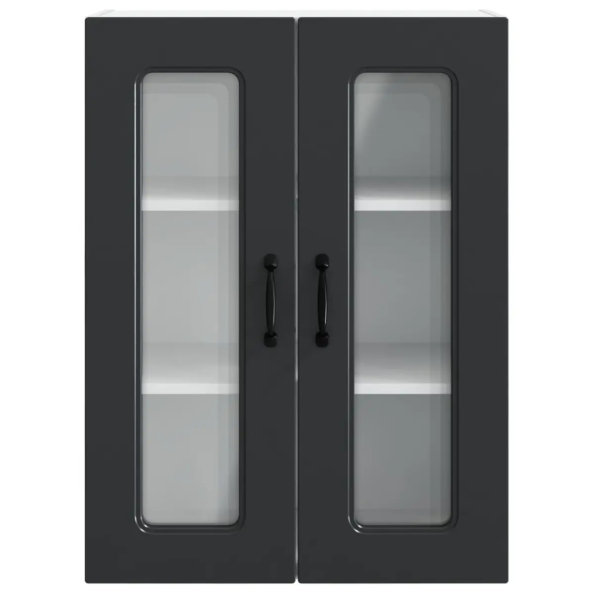 Kitchen Cabinet Storage Engineered Wood Black 60x31x80cm