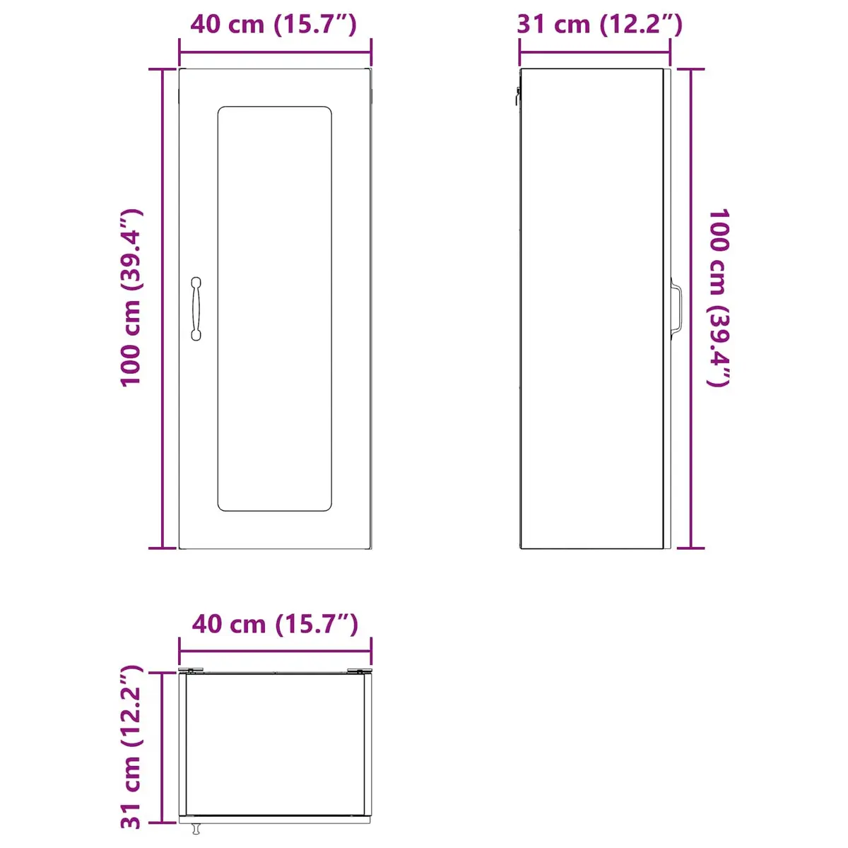 Kitchen Cabinet Storage Dishwasher Panel Engineered Wood 40x31x100cm White