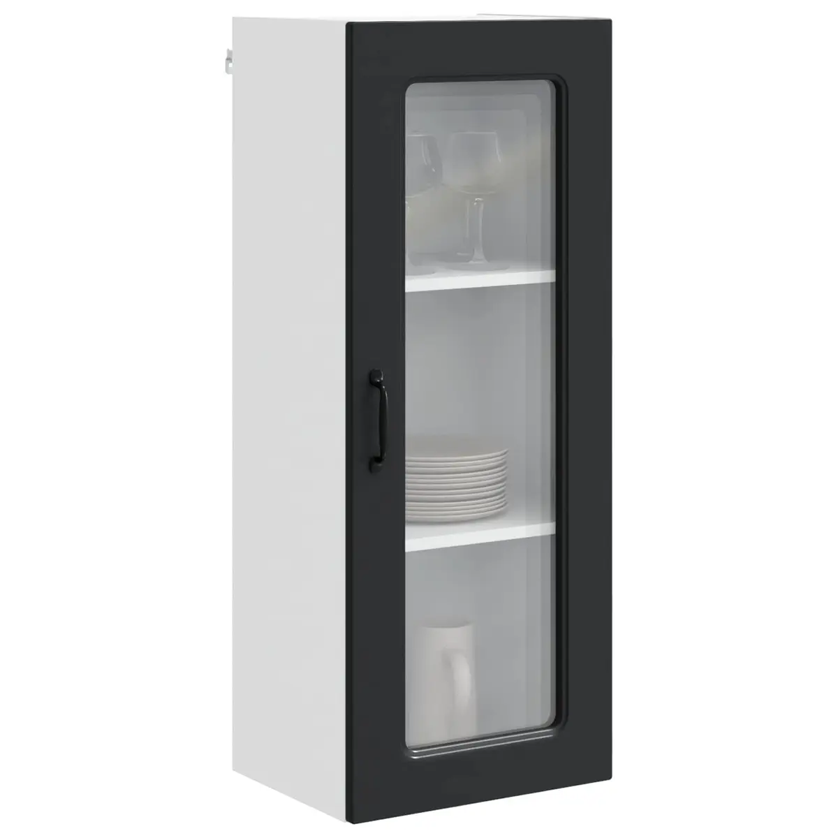 Dishwasher Panel Kitchen Cabinet Black Engineered Wood Storage 40 x 31 x 100 cm