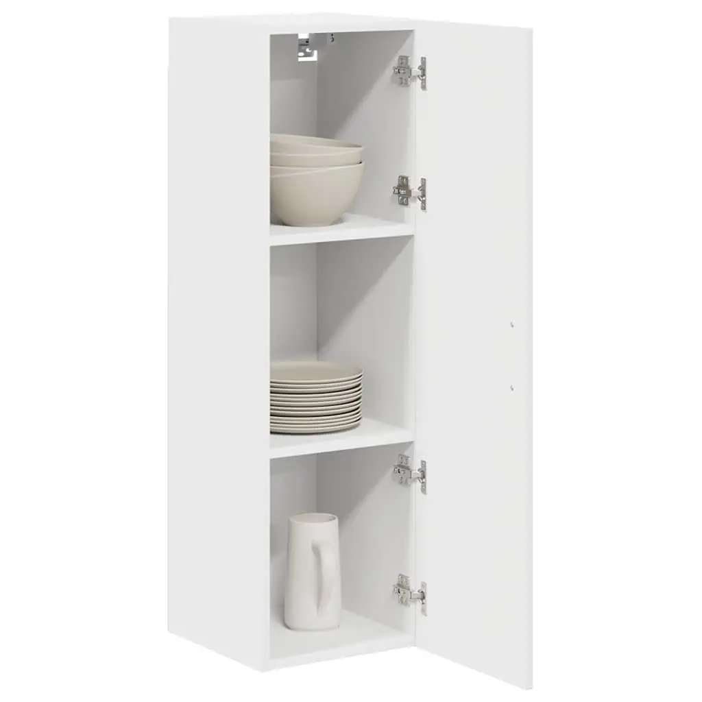 White Engineered Wood Kitchen Cabinet