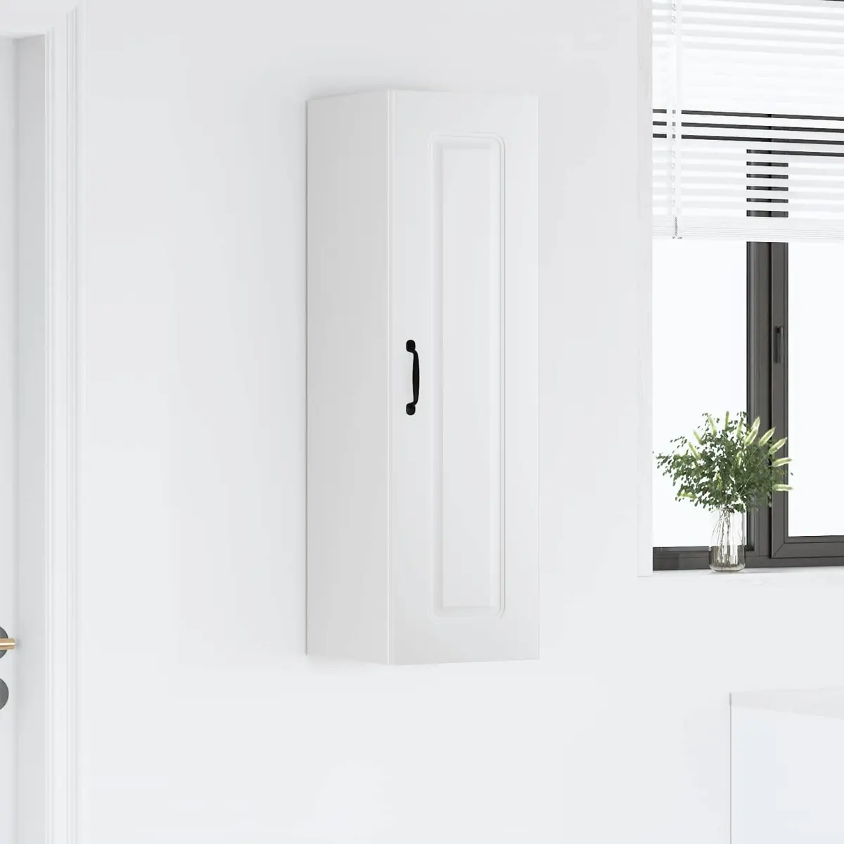 White Engineered Wood Kitchen Cabinet