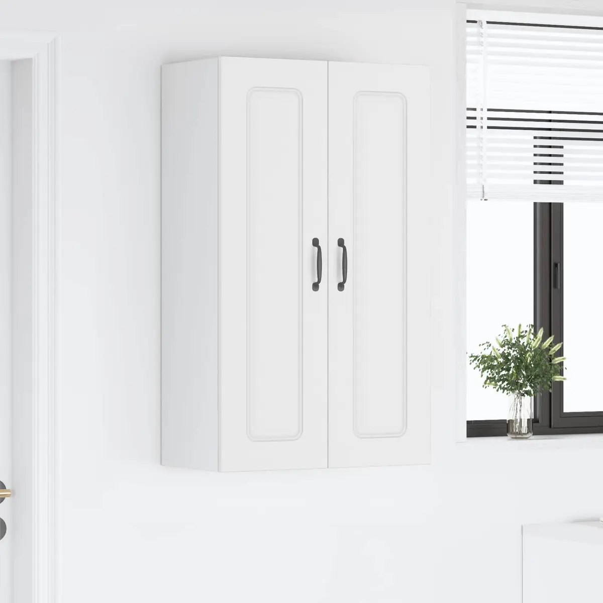 White Kitchen Cabinet with Ample Storage Space