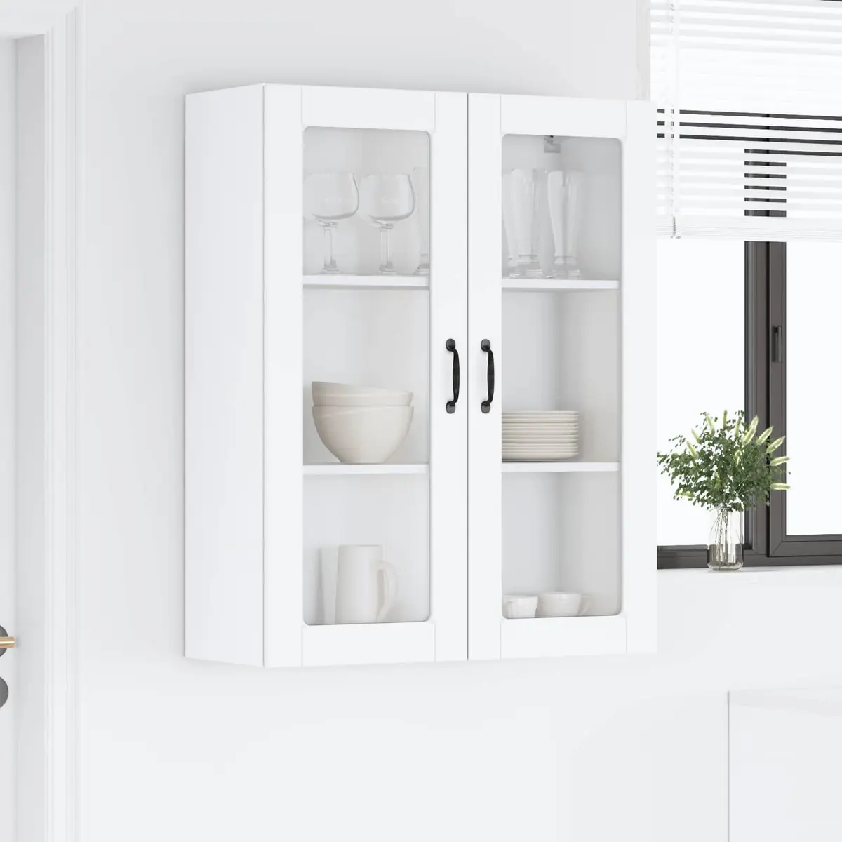 White Engineered Wood Kitchen Cabinet, 80x31x100cm