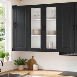 Stylish and Functional Black Kitchen Cabinet Design