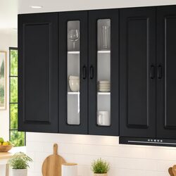 Reliable Black Kitchen Cabinet with Ample Storage