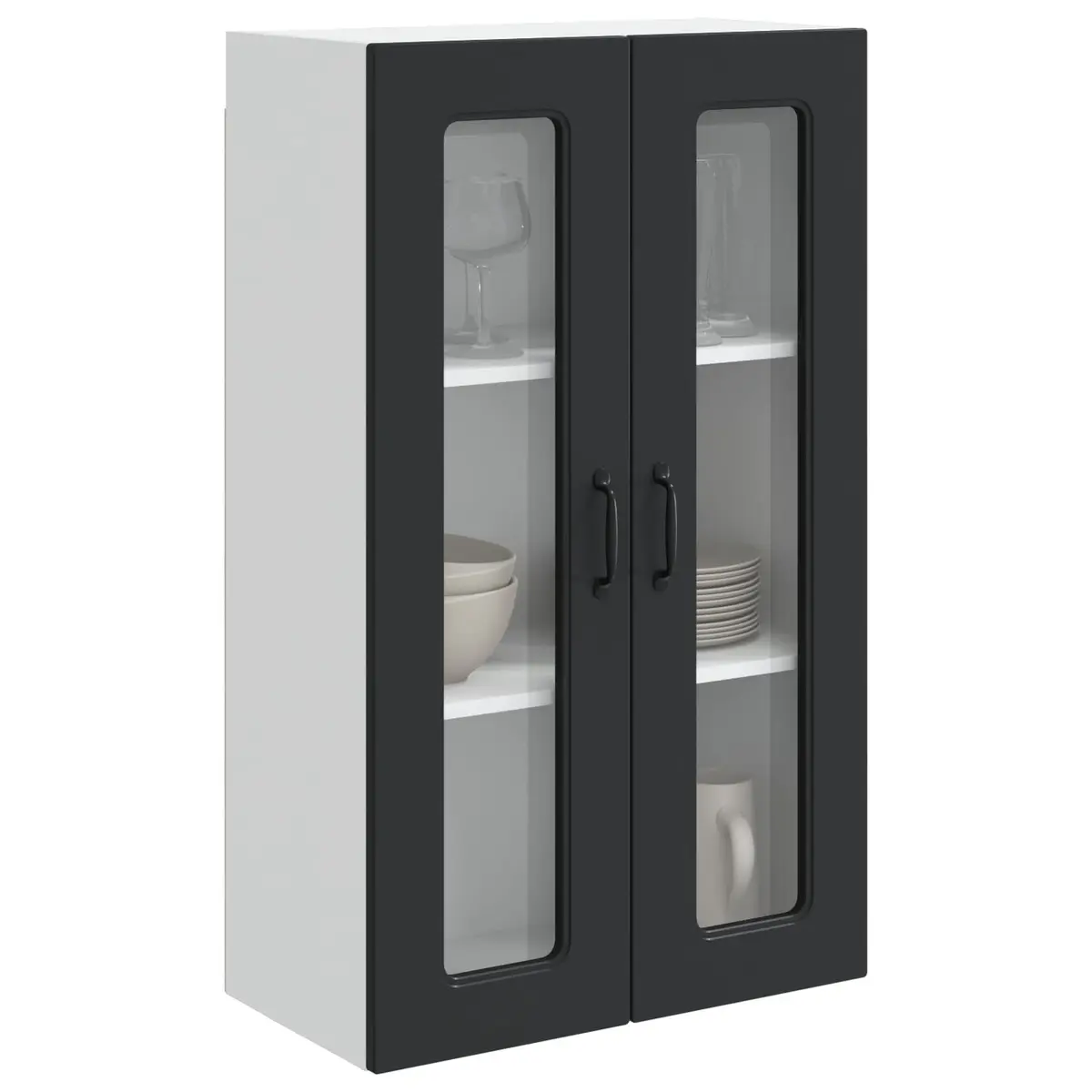 Kitchen Cabinet Storage Cupboard Engineered Wood Black 60 x 31 x 100 cm