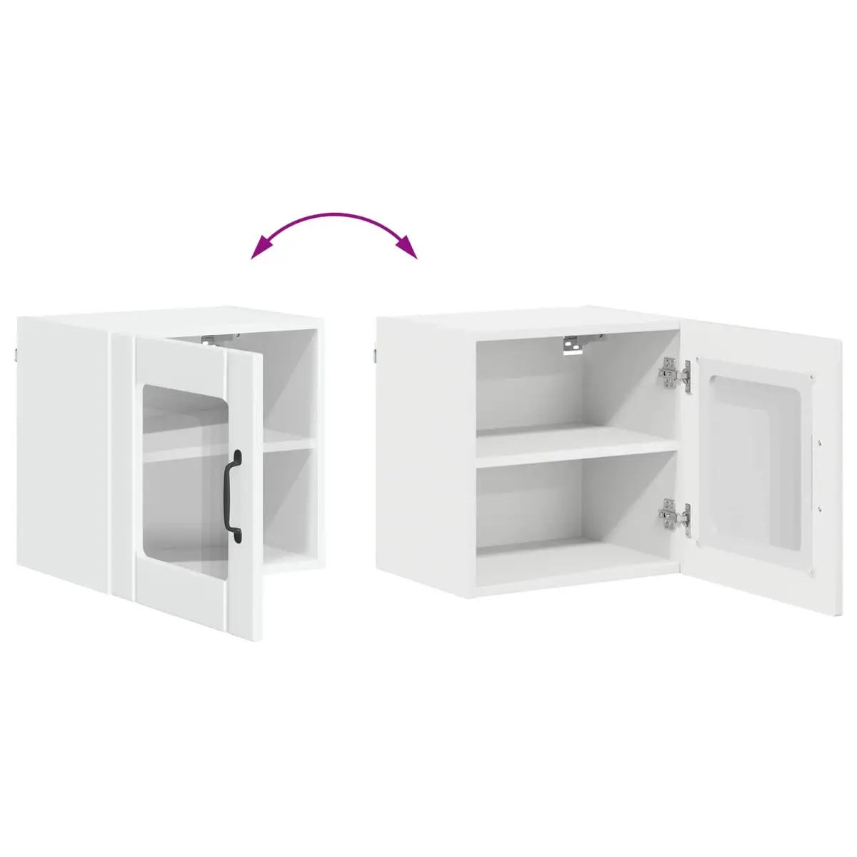 High Gloss White Glass Cabinets for Kitchen