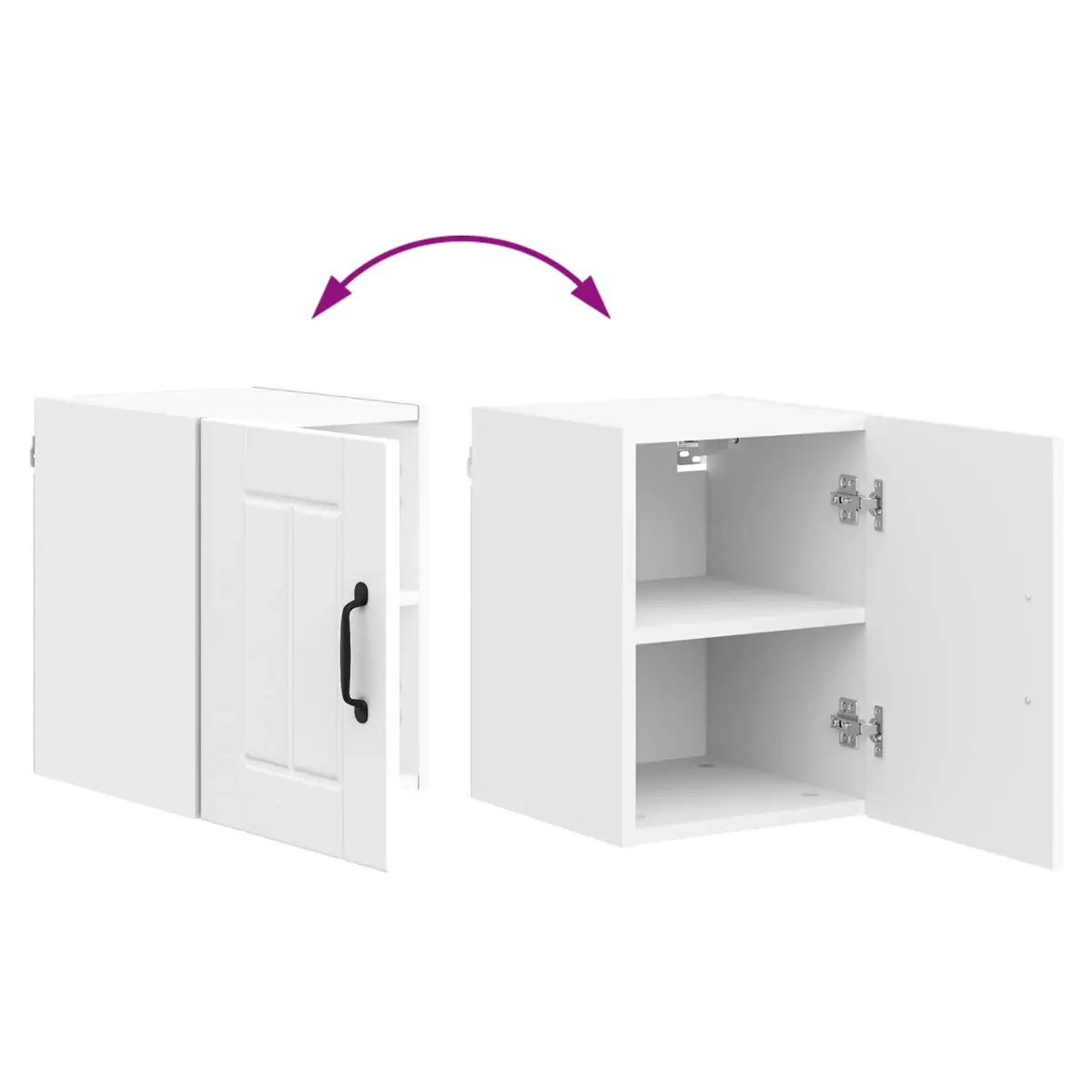 Wall Cabinet Kitchen Storage Unit White Engineered Wood Furniture 30x31x40cm
