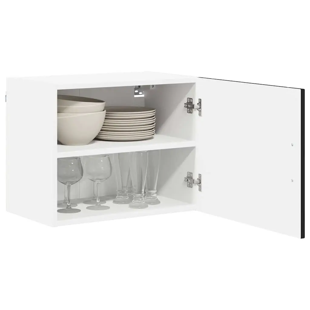 Black Wall Cabinet for Kitchen Organization