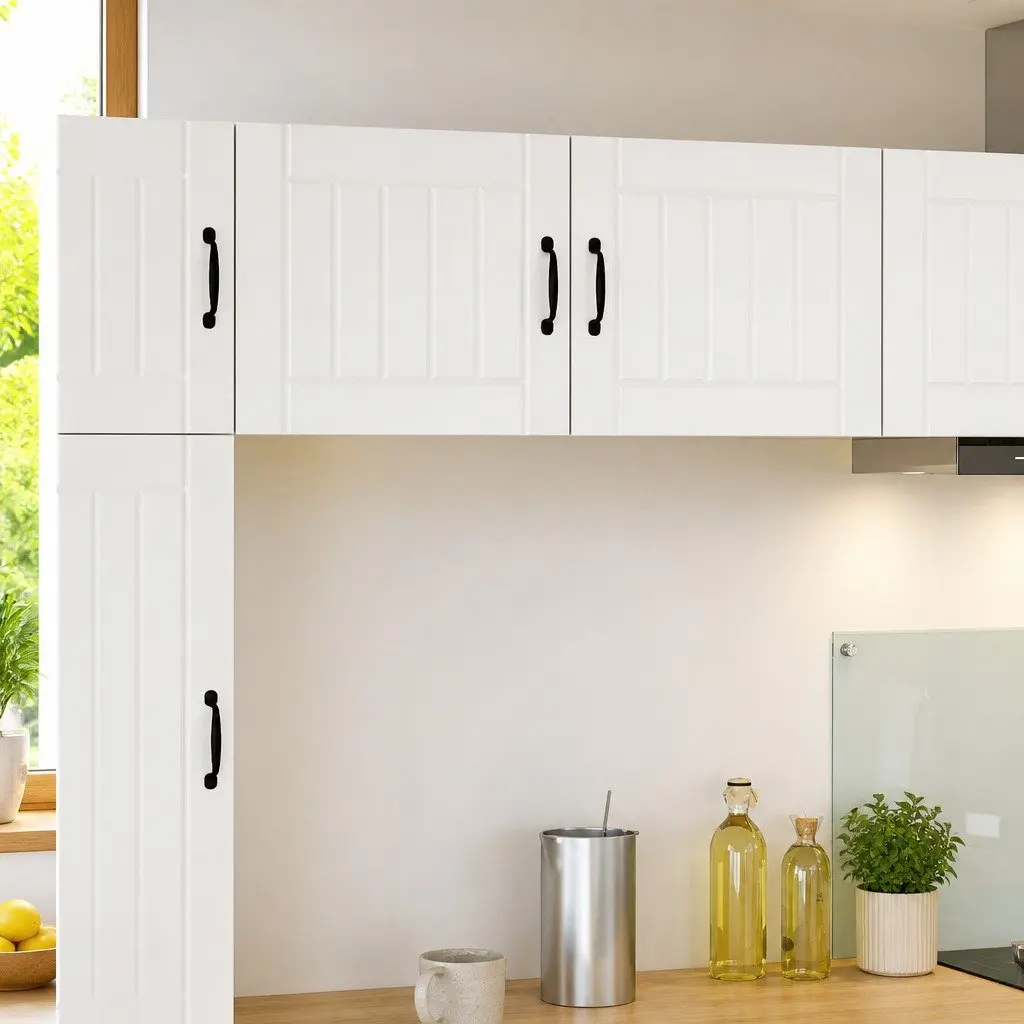 Wall Cabinet Dishwasher Panel Engineered Wood High Gloss White 50x31x40 cm