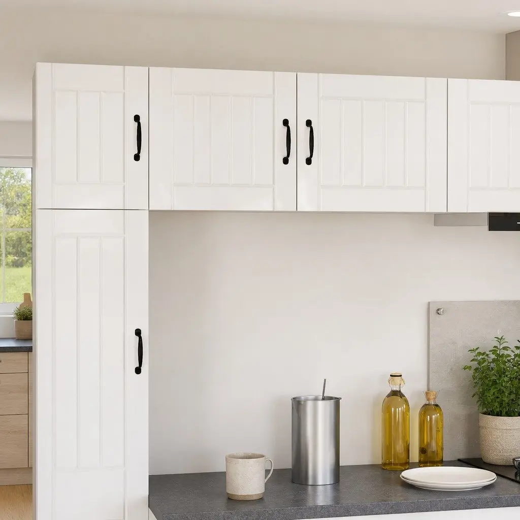 Wall Cabinet Set in High Gloss White