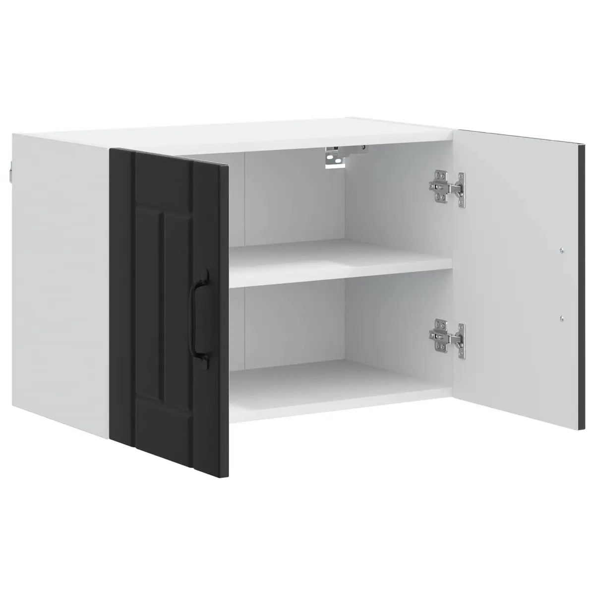Wall Cabinet Kitchen Storage Dishwasher Panel 60x31x40cm Black