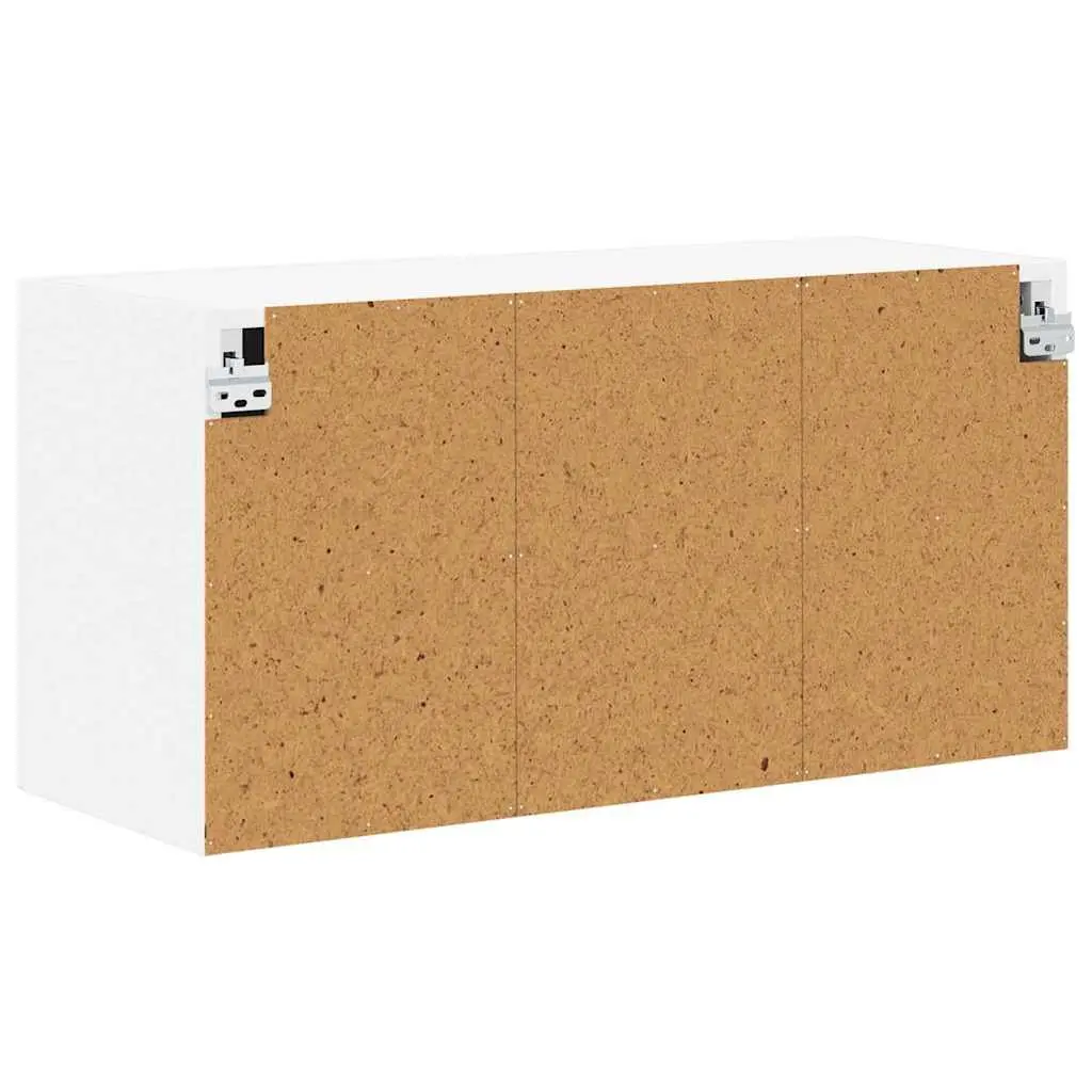 Wall Cabinet Kitchen Storage Engineered Wood White Modern Furniture 80x31x40cm