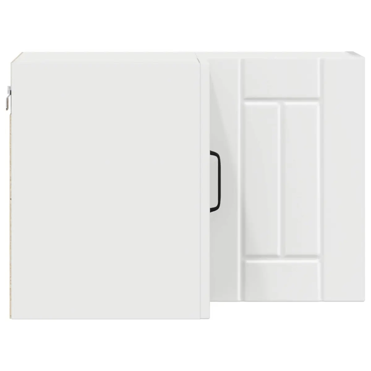 Corner Wall Cabinet Kitchen Storage 57x57x40cm White Engineered Wood
