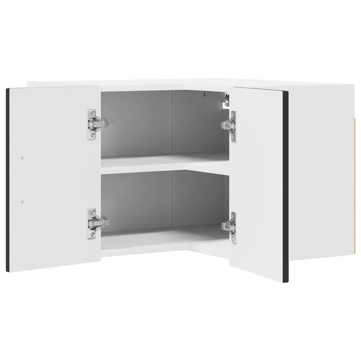 Corner Cabinet Kitchen Storage Engineered Wood Black 57x57x40cm