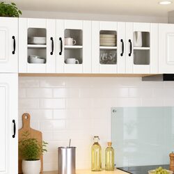 White Glass Cabinet - Stylish and Practical Storage Solution 60x31x40cm