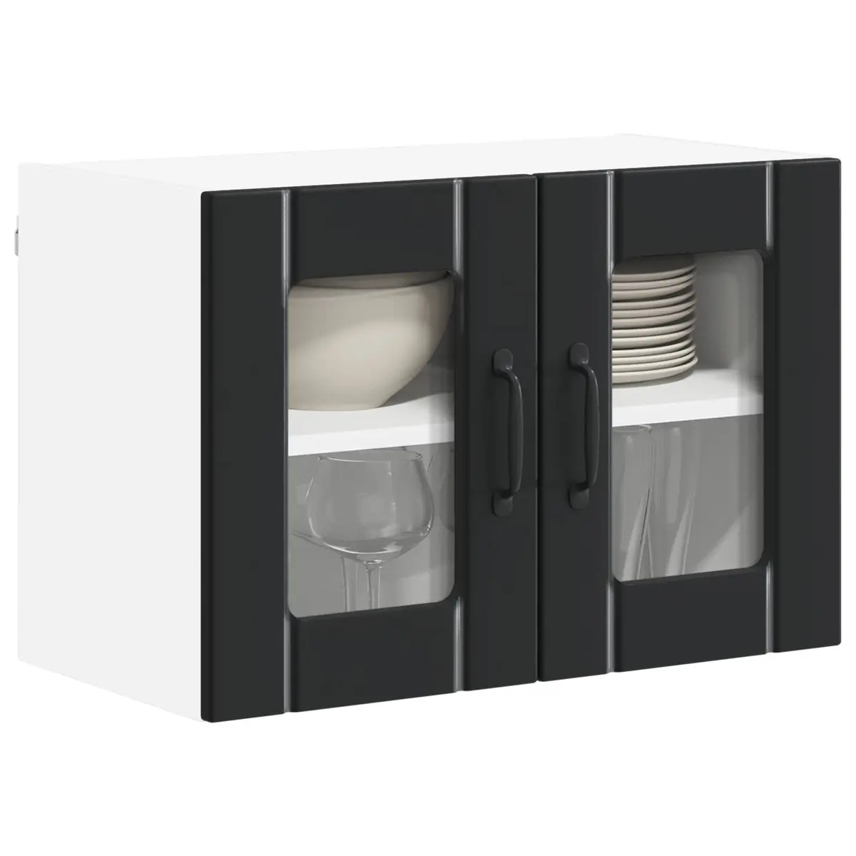 Black Wall Cabinet for Kitchen Storage Needs