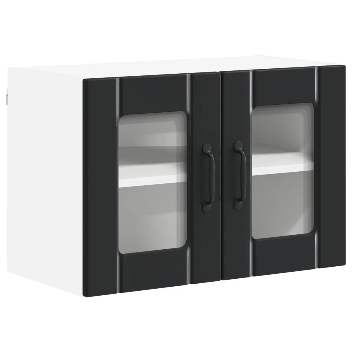 Wall Glass Cabinet Kitchen Storage Unit 60 x 31 x 40 cm Black
