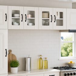 Versatile Glass Cabinets with Practical Storage Solutions