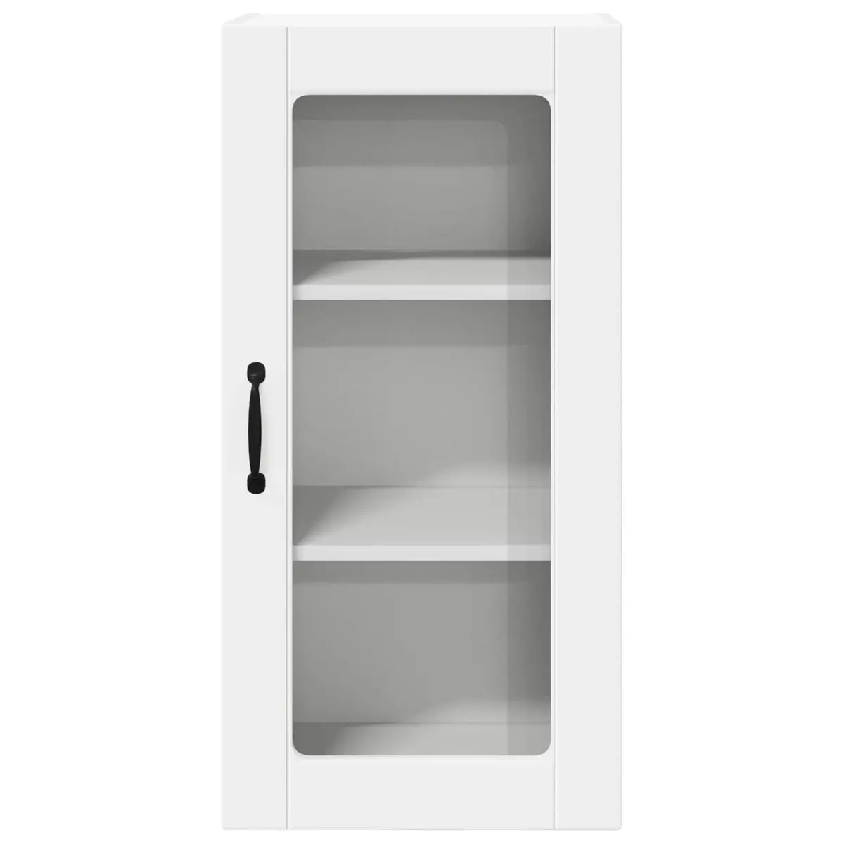 Wall Glass Cabinet Kitchen Storage 40 x 31 x 80 cm White Engineered Wood