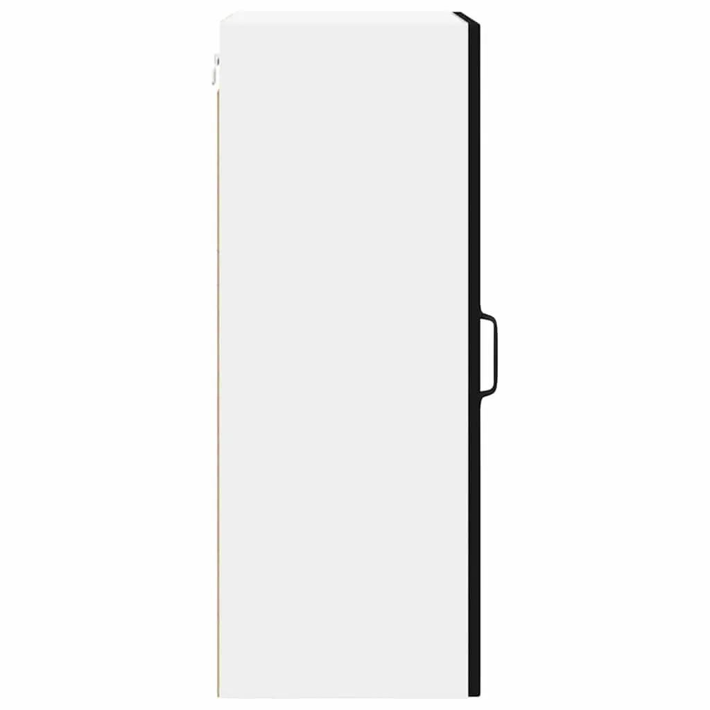 Wall Glass Cabinet Kitchen Storage Unit 40 x 31 x 80 cm Black