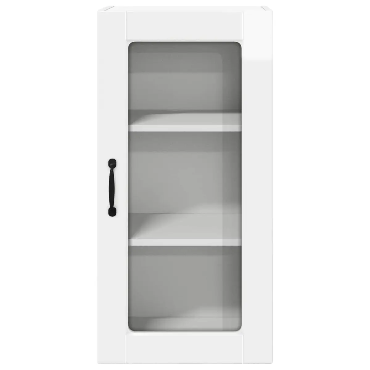 Wall Glass Cabinet High Gloss White Storage Kitchen Unit Furniture Shelving
