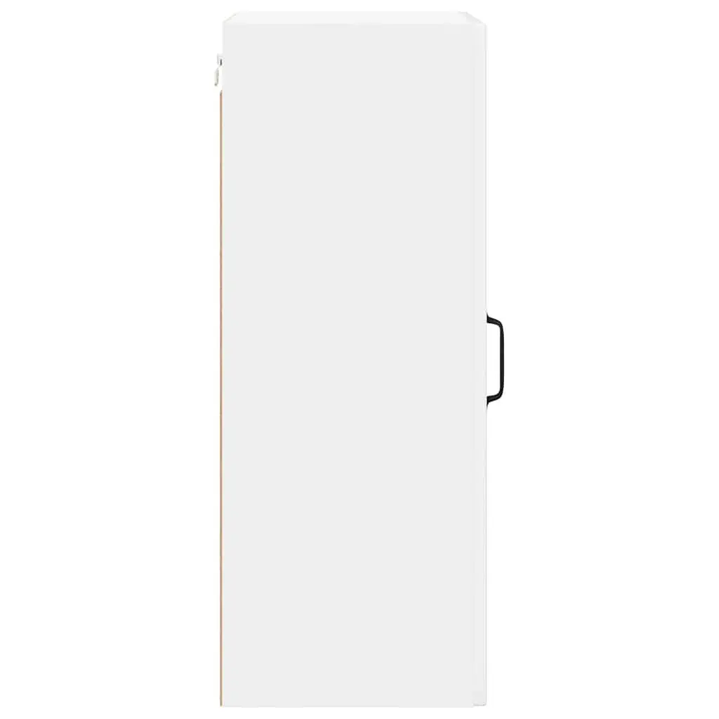Wall Glass Cabinet Kitchen Storage Unit 2 Piece High Gloss White