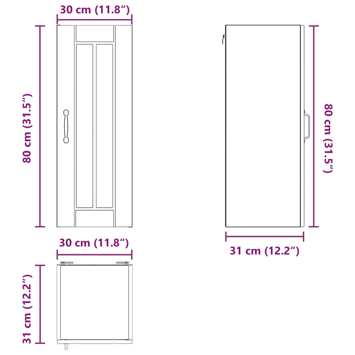 White Wall Cabinet for Kitchen Storage