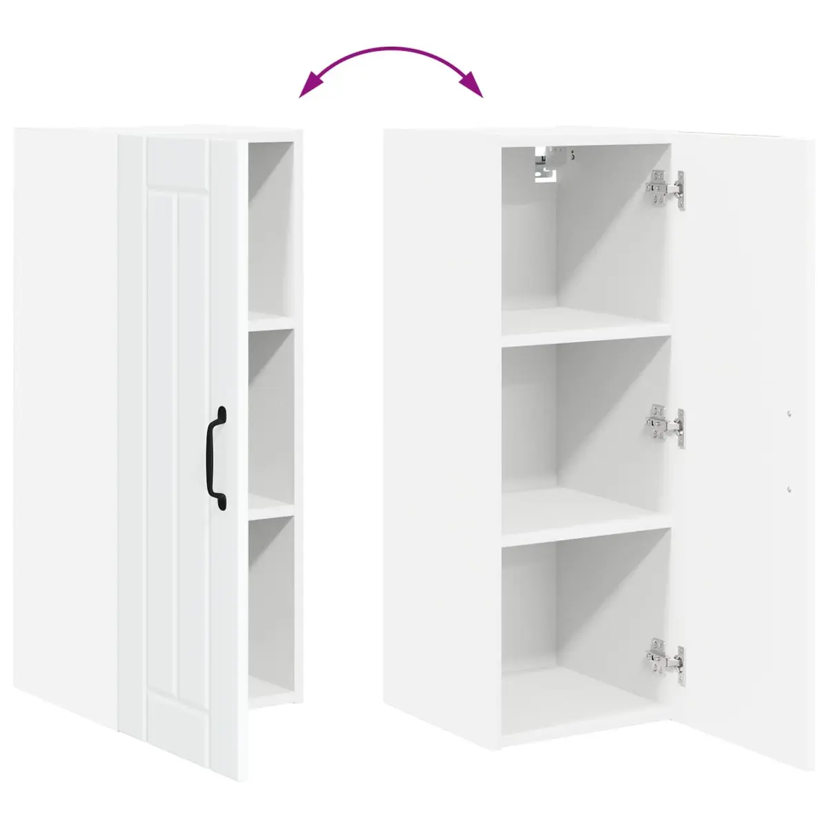 White Wall Cabinet for Kitchen Storage